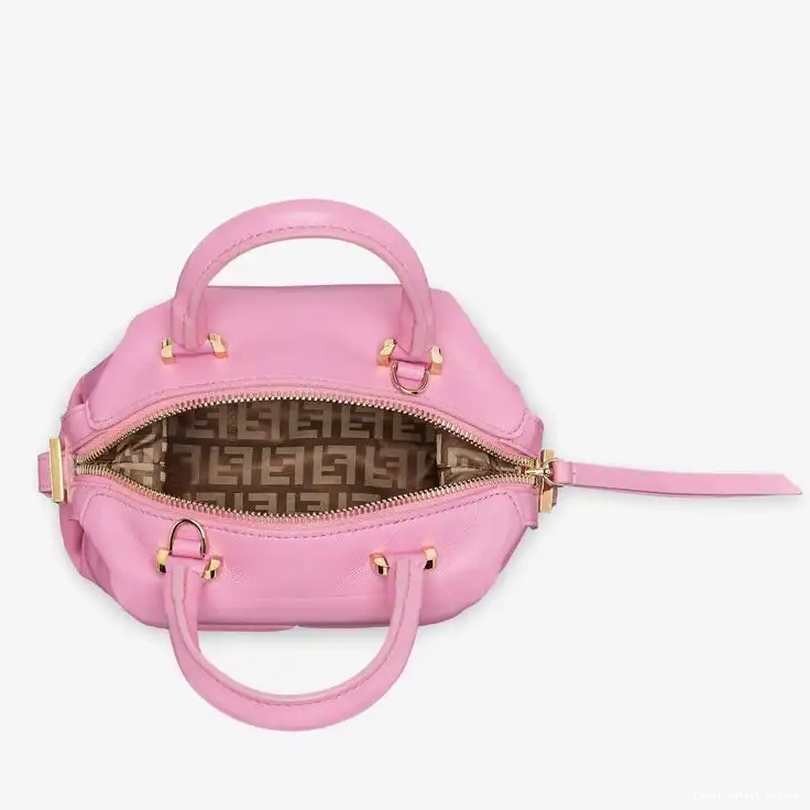 Cheap Bag Cube FF Fendi Mini Nappa Pink Leather In 0520